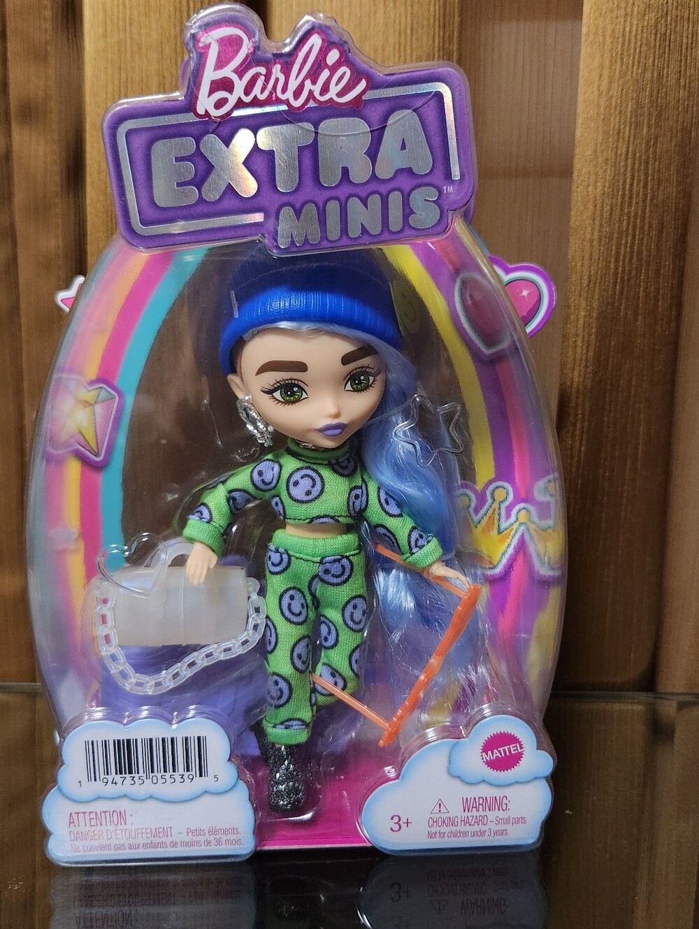 Barbie Extra Minis Doll  (5.5 in) Wearing Emoji-Printed 2-Piece Fashion